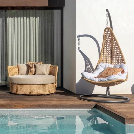 Silla Niva Negro - Natural 104 x 192 x 104 cm