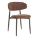 Chaise Salle a Manger Rembourree Tuile Noir | fanmuebles