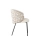 Cadeira Jantar Estofada Estampado Metal | fanmuebles