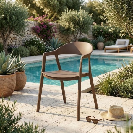 SILLA APILABLE MARRÓN PP CONTRACT 52 X 52 X 80 CM