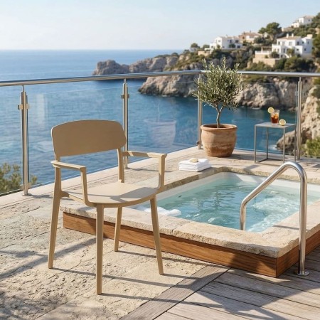 SILLA APILABLE CAQUI PP CONTRACT 51,50 X 51 X 80 CM
