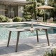 MESA MARÍN PORCELÁNICO BEIGE GREY-STONE 180 X 90 X 72 CM