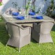 Table de Jardin Patsy Gris 160x100