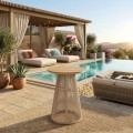 Mesa Alta Beige 70 x 100 x 70 cm