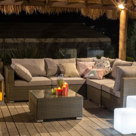 Set Esterno Marlene Rattan Tortora 248x248