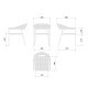 Silla Niva Blanco - Natural 56 x 81 x 59.5 cm