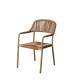 Silla de Jardin Apilable Aluminio Ratan Taupe | fanmuebles