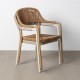 Silla de Jardin Apilable Aluminio Ratan Taupe | fanmuebles