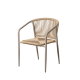 SILLA BEIGE ALUMINIO-RATTÁN PE CONTRACT 57 X 60 X 77,50 CM
