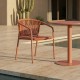 SILLA TERRACOTA ALUMINIO-RATTÁN PE 57 X 60 X 77,50 CM