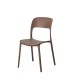 SILLA APILABLE MARRÓN PP CONTRACT 58 X 41 X 82 CM