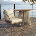 Silla Beige 66 x 80 x 65 cm
