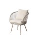 Silla de Jardin de Acero y Ratan Polietileno Beige | fanmuebles