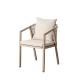 Silla de Jardin de Acero y Ratan PE Beige | fanmuebles