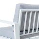 Sofá Rinconera Jardín Thais Aluminio Blanco