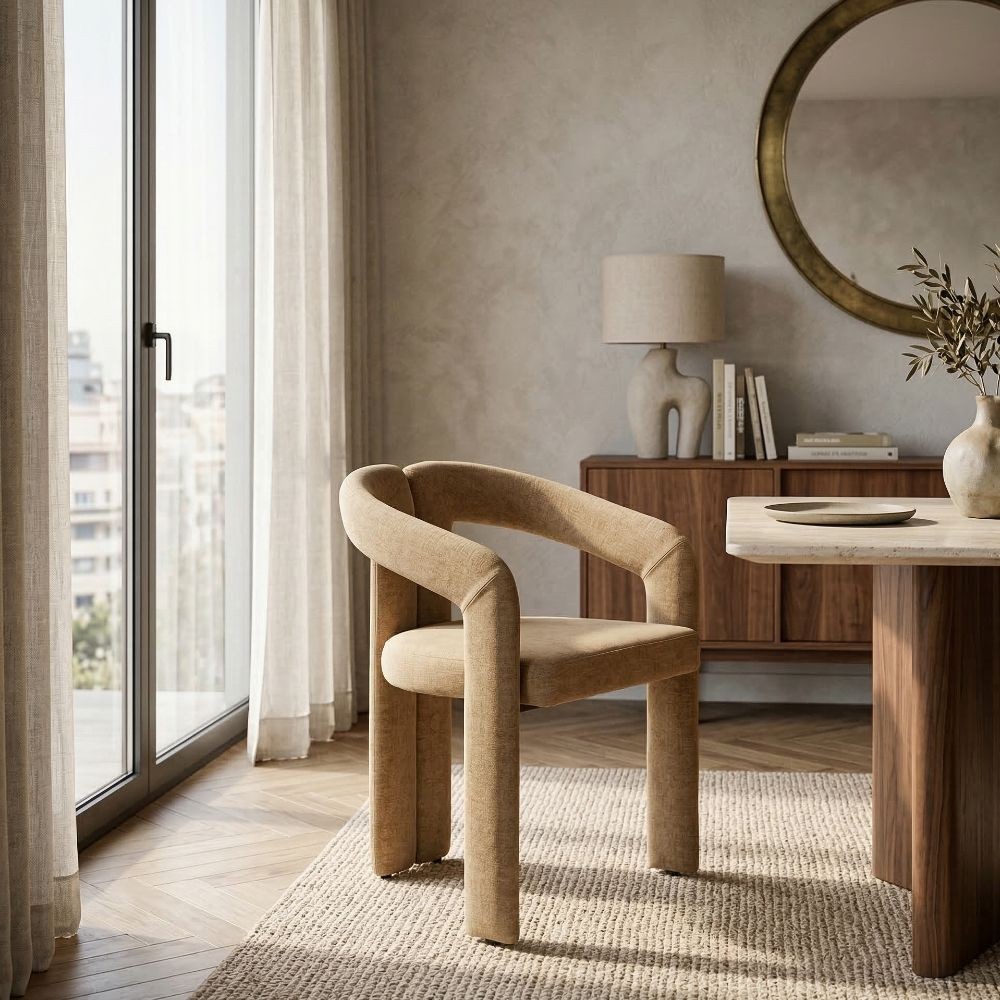 Silla Brazos Beige 60 x 76.5 x 53.5 cm