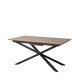 Mesa Extensible Marrón - Negro 160 x 76 x 90 cm
