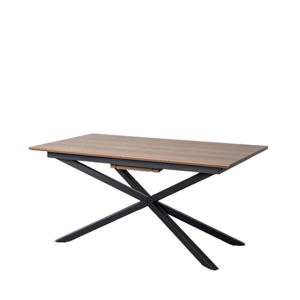 Mesa Extensible Marrón - Negro 160 x 76 x 90 cm