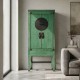 Armario Madera Reciclada Verde Vintage Artesanal 83,5x195 cm