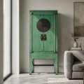 Armário de Madeira Reciclada Vintage Verde - 83,5 x 195 x 45 cm