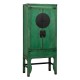 Armoire Bois Recyclé Vert Vintage Artisanale 83,5x195 cm