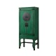 Armoire Bois Recyclé Vert Vintage Artisanale 83,5x195 cm