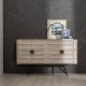 Buffet Boho Bois Manguier Blanc Patiné 152x92 - fanmuebles