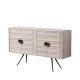 Sideboard Boho Mangoholz Weiß Gewischt 152x92 - fanmuebles