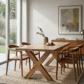 Mesa de Jantar Bordo Irregular Madeira Acácia Natural 180 cm