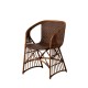 Poltrona Rattan Naturale Stile Boho Chic 57x59x84 cm