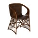 Fauteuil Rotin Naturel Style Boho Chic 57x59x84 cm