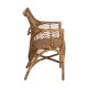 Cadeirão Rattan Castanho Pernas Metal Boho Chic 56x84cm - fanmuebles