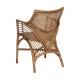 Poltrona Rattan Marrone Gambe Metallo Boho Chic 56x84cm - fanmuebles