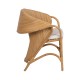 Fauteuil Rotin Naturel Style Boho Chic 65x63x78 cm