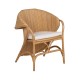 Fauteuil Rotin Naturel Style Boho Chic 65x63x78 cm