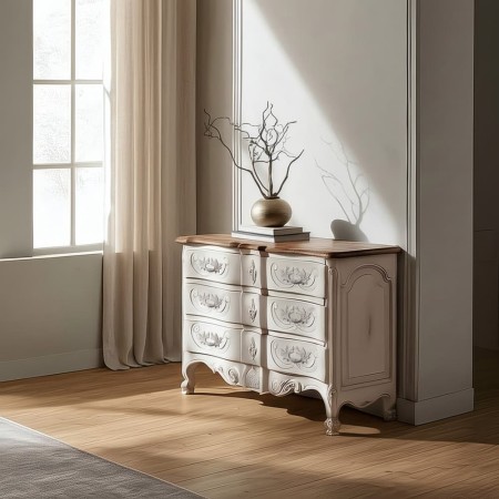 Kommode Massivholz Mindi Natur 130cm - fanmuebles