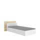 Cabezal cama 90 + Canapé recto Tori Blanco Roble Claro 105,2 x 71 x 209,2 cm