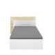 Testiera + Letto contenitore Tori Bianco Rovere Chiaro