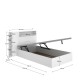 Tête de lit + Sommier coffre Ten Blanc