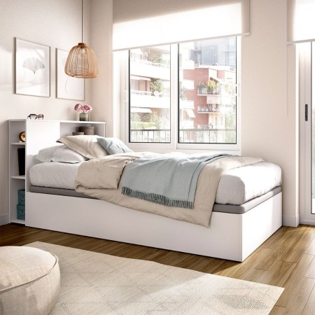 Cabezal cama 90 + Canapé recto 90 Ten Blanco 97,2 x 96 x 213,4 cm