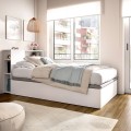 Tête de lit + Sommier coffre Ten Blanc