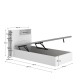 Tête de lit + Sommier coffre Ten Blanc