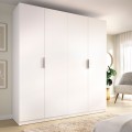 Armoire 4 Portes Battantes - Emax - Blanc 182,1 x 203,5 x 51,4 cm
