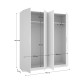 Armario 4 Puertas Batientes Emax Blanco - fanmuebles