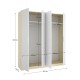 Armario 2 Puertas Correderas Blanco 180 cm - fanmuebles