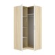 Roupeiro de Canto Emax Branco e Carvalho Claro 2 Portas - fanmuebles