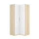 Armadio Angolare Emax Bianco e Rovere Chiaro 2 Ante - fanmuebles