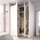 Eck-Kleiderschrank 3 Türen Emax Weiß - fanmuebles