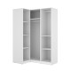 Eck-Kleiderschrank 3 Türen Emax Weiß - fanmuebles