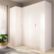 Armoire d'Angle ESSEN Blanc 4 Portes - fanmuebles